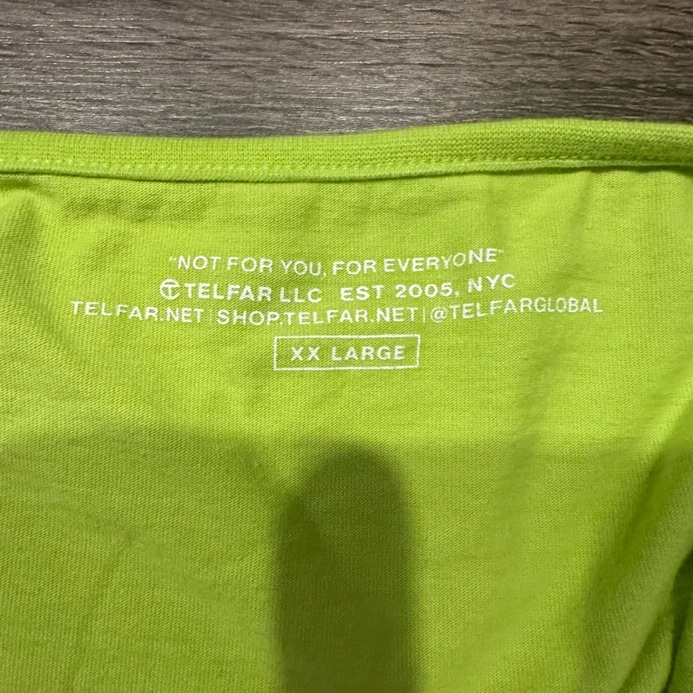 Telfar Green Boxy Tank Top with Scoop Neckline - Picture 3 of 3